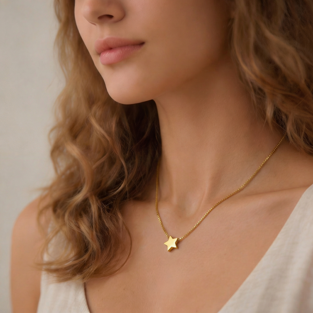 Choker Estrela Celestial Dourada