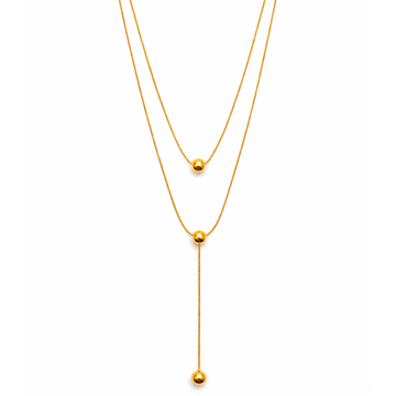 Colar Amélia Minimal em Aço Nobre Banhado a Ouro