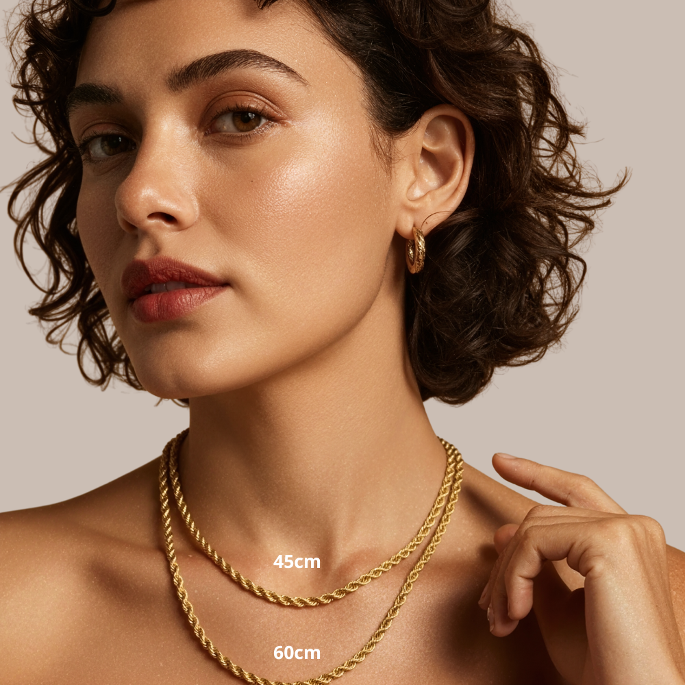 Corrente Trançada Aurea 4mm