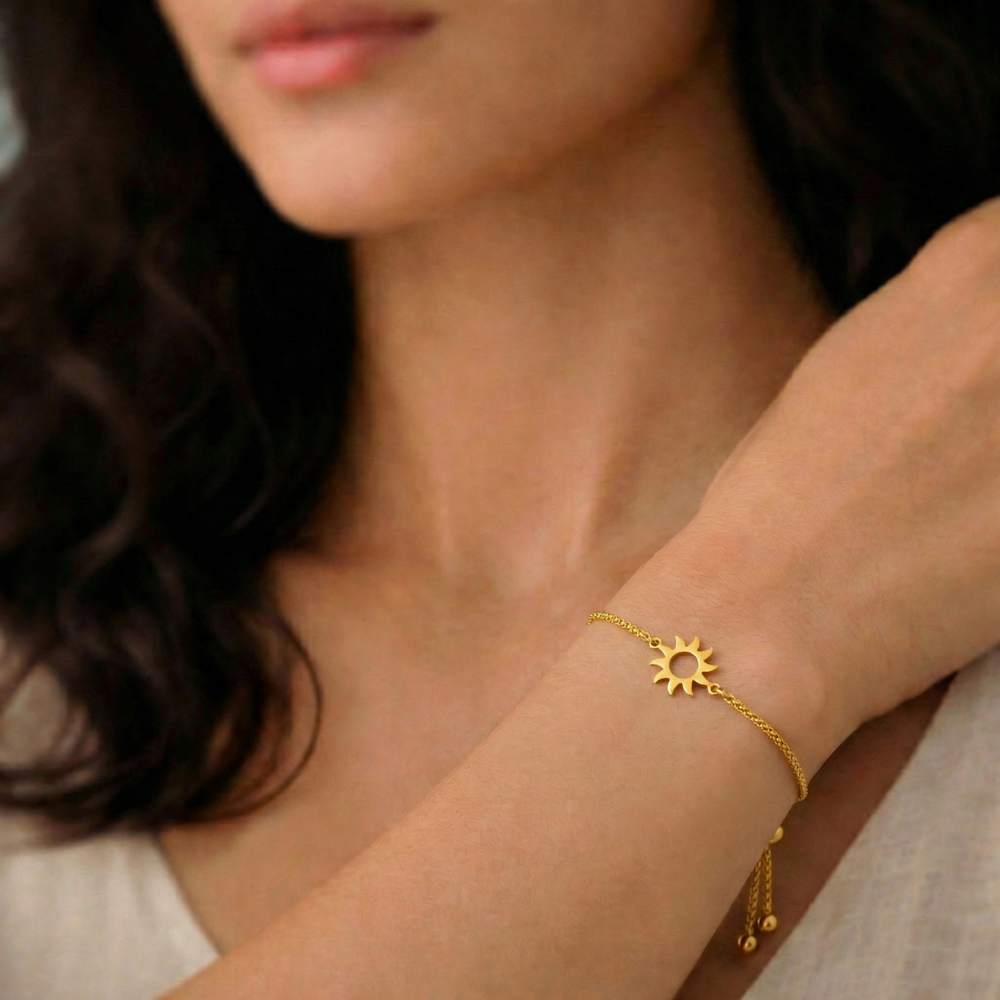 Pulseira Sol Ajustável Áurea