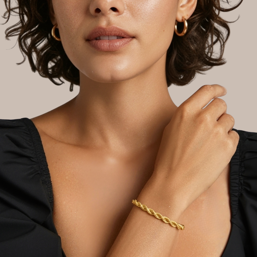 Pulseira Aurora Chain 4mm Banhada a Ouro