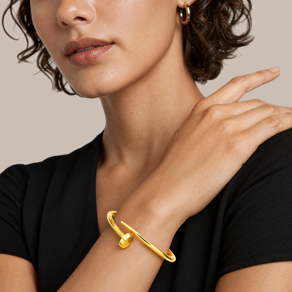 Bracelete Prego Dourado Icon