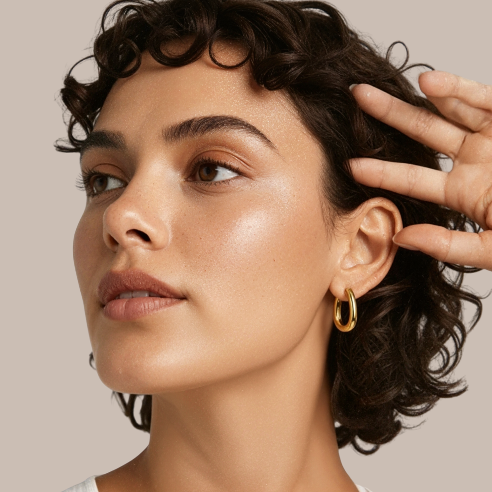 Brinco Oval Lúmina Hollow