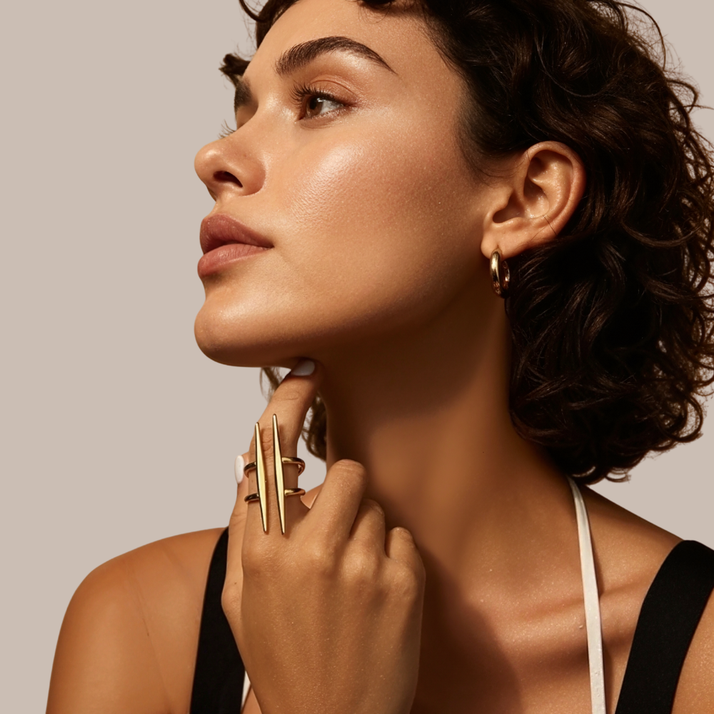 Anel Axis Dourado Ajustável