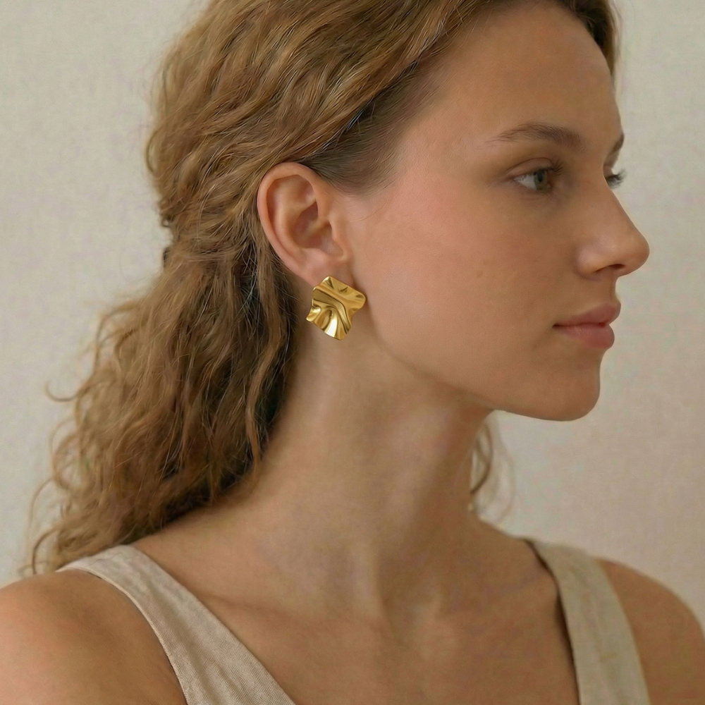 Brinco Leque Áurea Flow